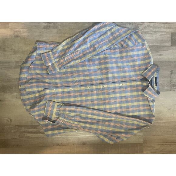 LAND'S END Men's Tailored Fit No Iron Twill Long Sleeve Shirt. 16x35 - Picture 5 of 10